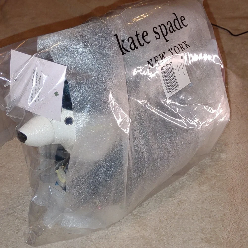 🙀KATE SPADE 😊Claude Dachshund Purse in Peacock Sapphire Multi Shoulder Ba